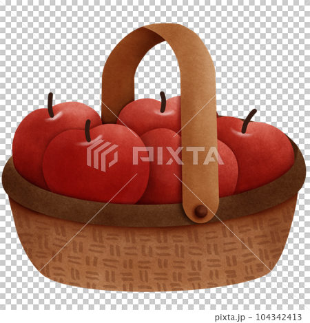 Cute basket full of apple Cute basket full of apple 104342413