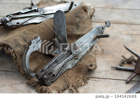 17th century ancient matchlock for musket. 17th century ancient matchlock for musket. 104342688