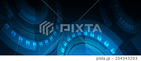 Cybersecurity and information or network protection. Future technology web services for business and internet project 104343203