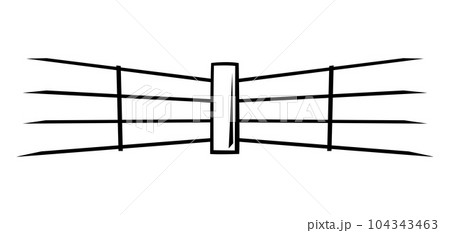 Boxing ring illustration. Box club item. Sport object in cartoon style. Boxing ring illustration. Box club item. Sport object in cartoon style. 104343463