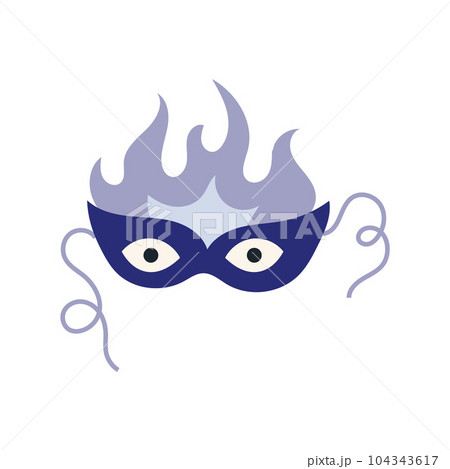 Carnival mask, cartoon style. Trendy modern vector illustration isolated on white background, hand drawn 104343617