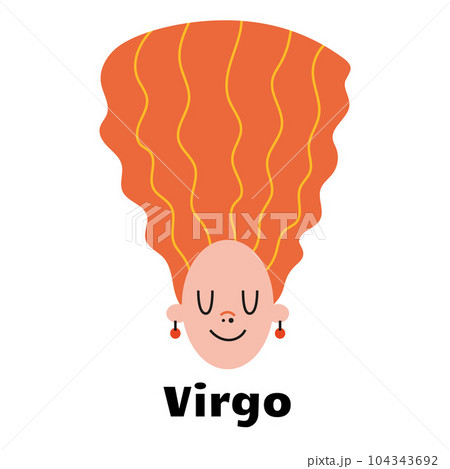 Astrological zodiac sign Virgo isolated on white background. Astrological zodiac sign Virgo isolated on white background. 104343692