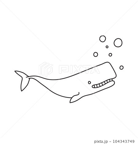 Vector stock illustration with single object: animal, hand drawn, doodle style. Vector stock illustration with single object: animal, hand drawn, doodle style. 104343749