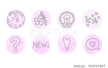 Set of various vector highlight stories covers. 104343867