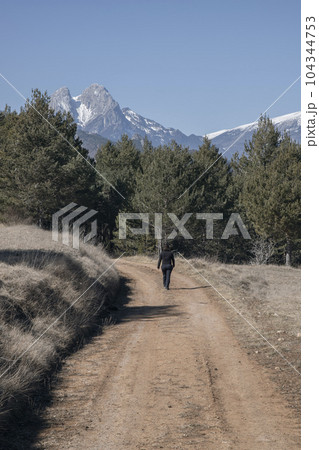 Cingles de Vallcebre cliffs landscape in Catalonia 104344753