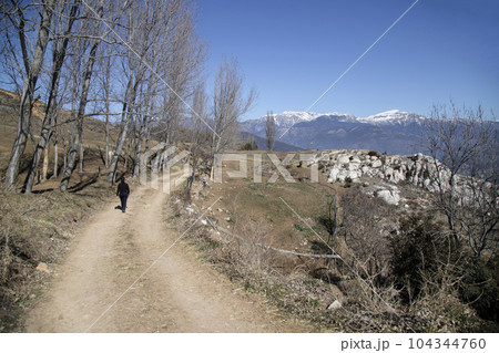 Cingles de Vallcebre cliffs landscape in Catalonia 104344760