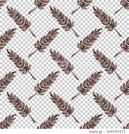 Seamless watercolor pattern of spikelets Seamless watercolor pattern of spikelets 104345572