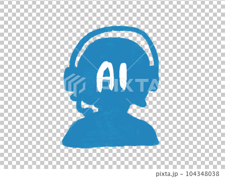 AIのオペレーター チャットボット 水彩手描き風イラスト AIのオペレーター チャットボット 水彩手描き風イラスト 104348038