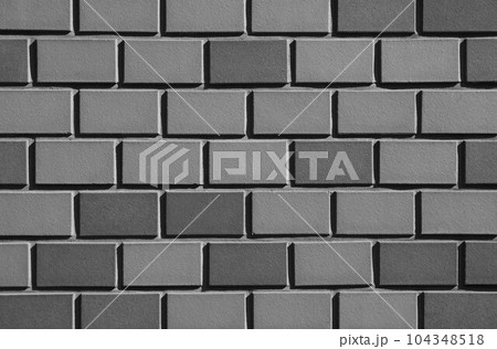 壁面レンガタイルモノクロ横 104348518