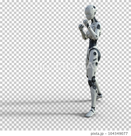 AIロボット　女性型アンドロイド　perming3DCG イラスト素材 104349077