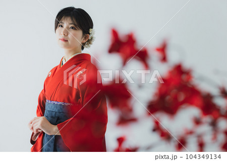 袴　二尺袖　卒業式 104349134