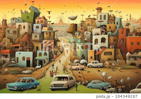 道路の風景,Generative AI AI画像 104349287