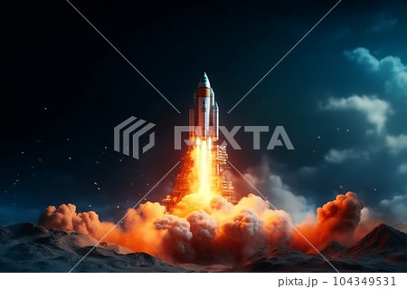 ロケットの打ち上げ,Generative AI AI画像 104349531