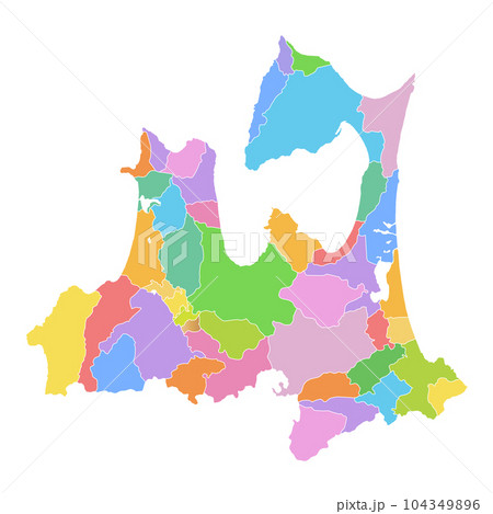 青森県と市町村地図 104349896