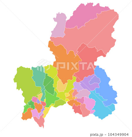 岐阜県と市町村地図 104349904
