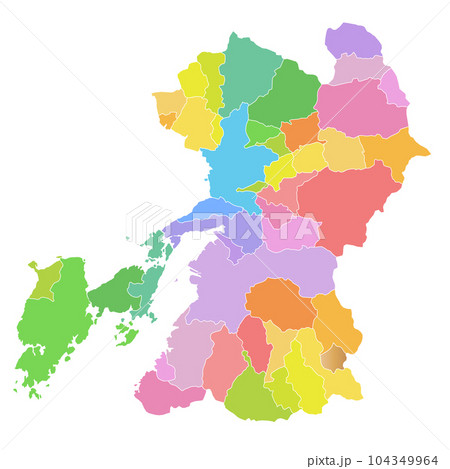 熊本県と市町村地図 104349964