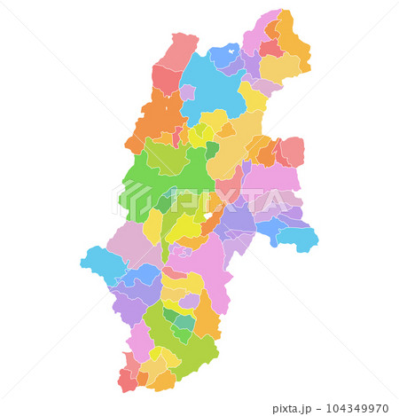 長野県と市町村地図 104349970