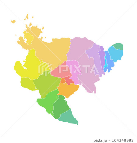 佐賀県と市町村地図 佐賀県と市町村地図 104349995