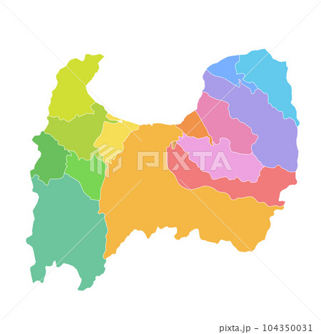 富山県と市町村地図 104350031