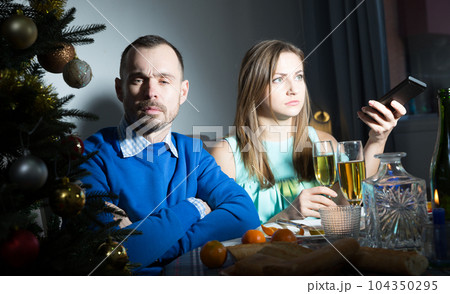 Upset couple after quarrel Upset couple after quarrel 104350295