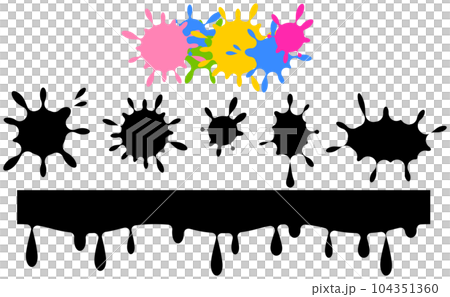 墨水飛濺圖像插圖集 104351360
