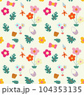 Illustration seamless pattern with flowers, pastel wallpaper 104353135
