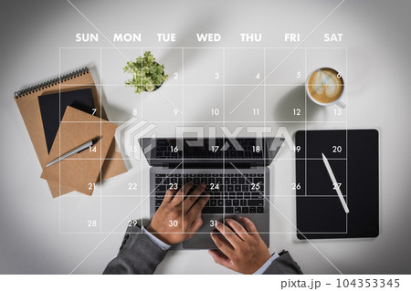 Highlight Reminder Appointment for the Calendar and the Organizer's Agenda Booking Meeting Appointment On Laptop Computer Online Reminder Schedule Event Highlight Reminder Appointment for the Calendar and the Organizer's Agenda Booking Meeting Appointment On Laptop Computer Online Reminder Schedule Event 104353345