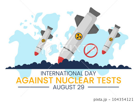 International Day Against Nuclear Tests Vector Illustration on August 29 with Ban Sign Icon, Earth and Rocket Bomb in Hand Drawn Templates International Day Against Nuclear Tests Vector Illustration on August 29 with Ban Sign Icon, Earth and Rocket Bomb in Hand Drawn Templates 104354121