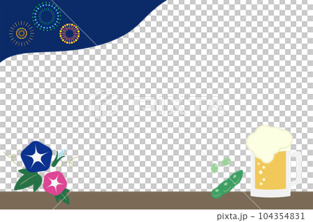 簡約時尚夏日背景插畫素材 簡約時尚夏日背景插畫素材 104354831