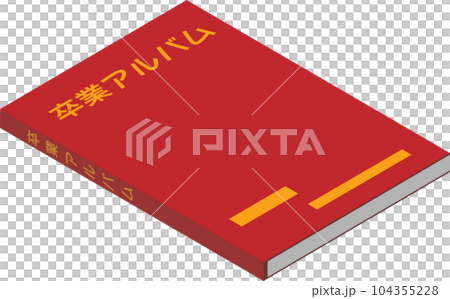 アイソメトリックな卒業アルバムのイラスト 104355228