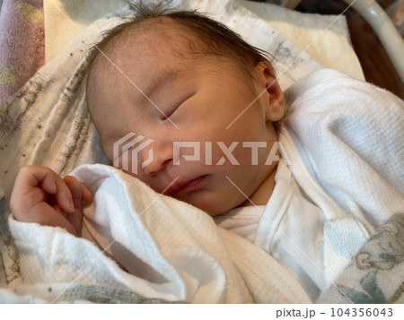 生後1日の新生児 104356043