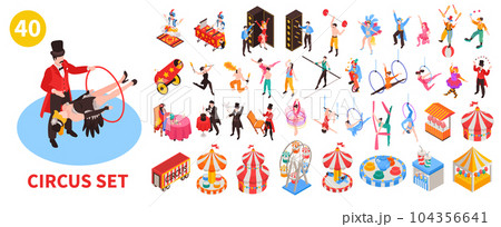 Circus Icons Big Set 104356641