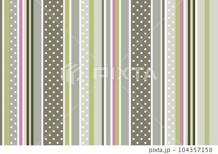 モスグレーのストライプ柄と水玉柄の背景 104357158