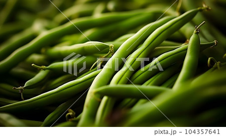 Very fresh Green Beans on the plantation Very fresh Green Beans on the plantation 104357641