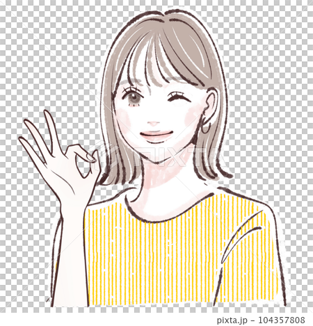 Female illustration material Female illustration material 104357808
