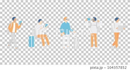 men enjoying travel 104357852