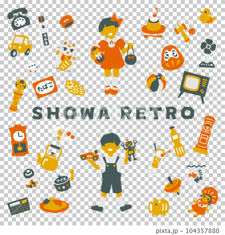 Showa retro paper-cutting 104357880