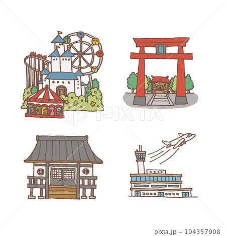遊園地や神社 104357908