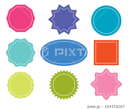 Set of sticker element geometric shape Set of sticker element geometric shape 104358267