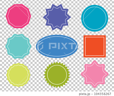 Set of sticker element geometric shape Set of sticker element geometric shape 104358267