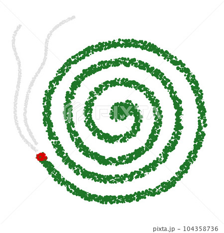 クレヨン素材　手描きの蚊取り線香 104358736