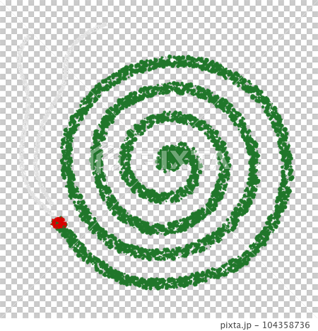 クレヨン素材　手描きの蚊取り線香 104358736