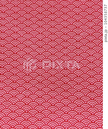 青海波　赤 104358737