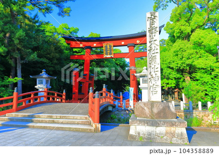 【福井県】快晴の北陸道総鎮守　気比神宮の大鳥居 104358889
