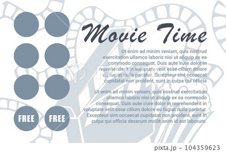Movie time loyalty card for client discount vector 104359623