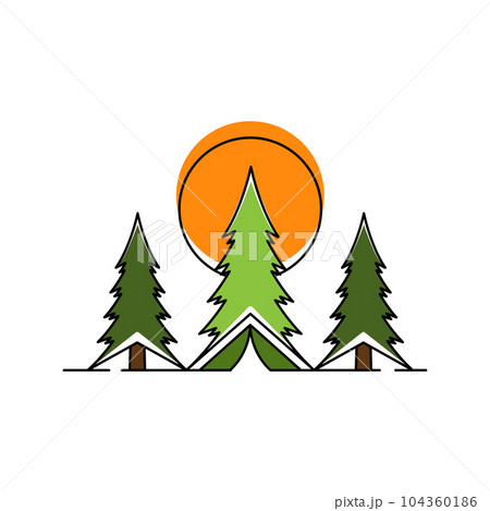 Camp tent element Vector icon design 104360186