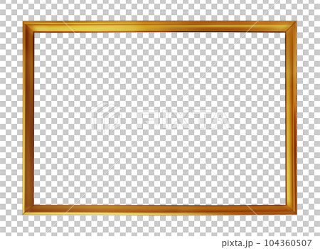 ゴールドの額縁 金色のフレーム 104360507