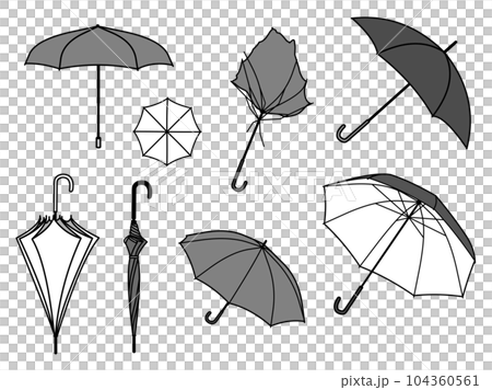 從不同角度看雨傘的簡單插圖集 104360561