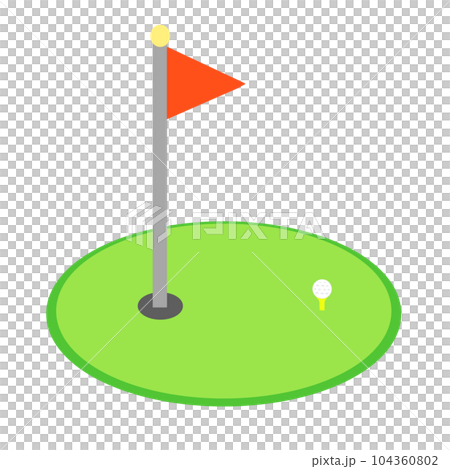 ball on golf green ball on golf green 104360802