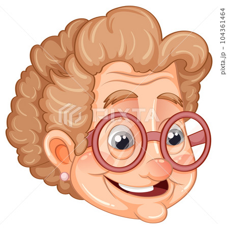 Grandmother head cartoon isolated Grandmother head cartoon isolated 104361464